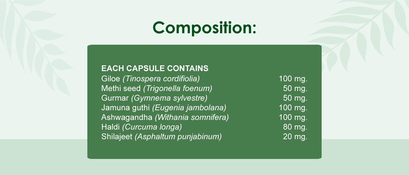 ingredients of herbal diabetes capsule